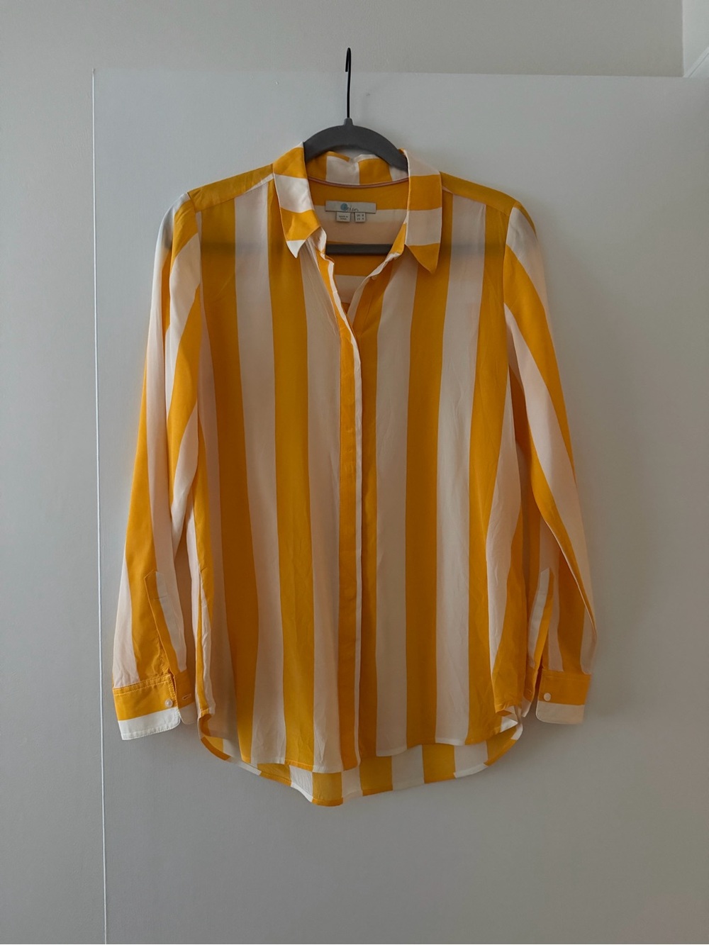 Boden Silk Striped Button Down US4